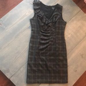 Plaid ruffle dress